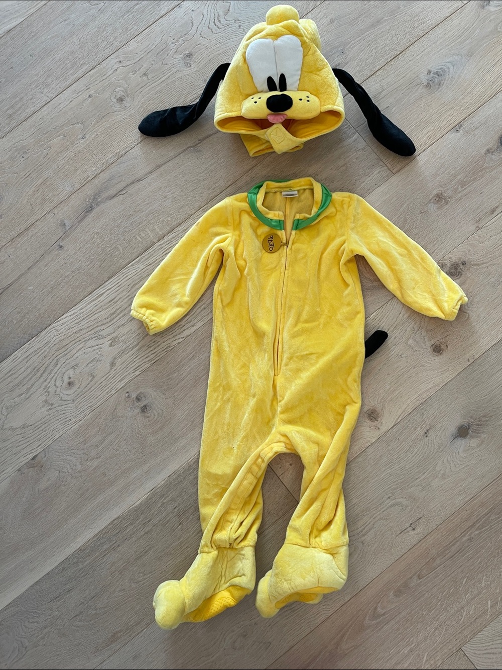 Disney Mickey and Friends Plush Pluto One-Piece Footie with Character Hood